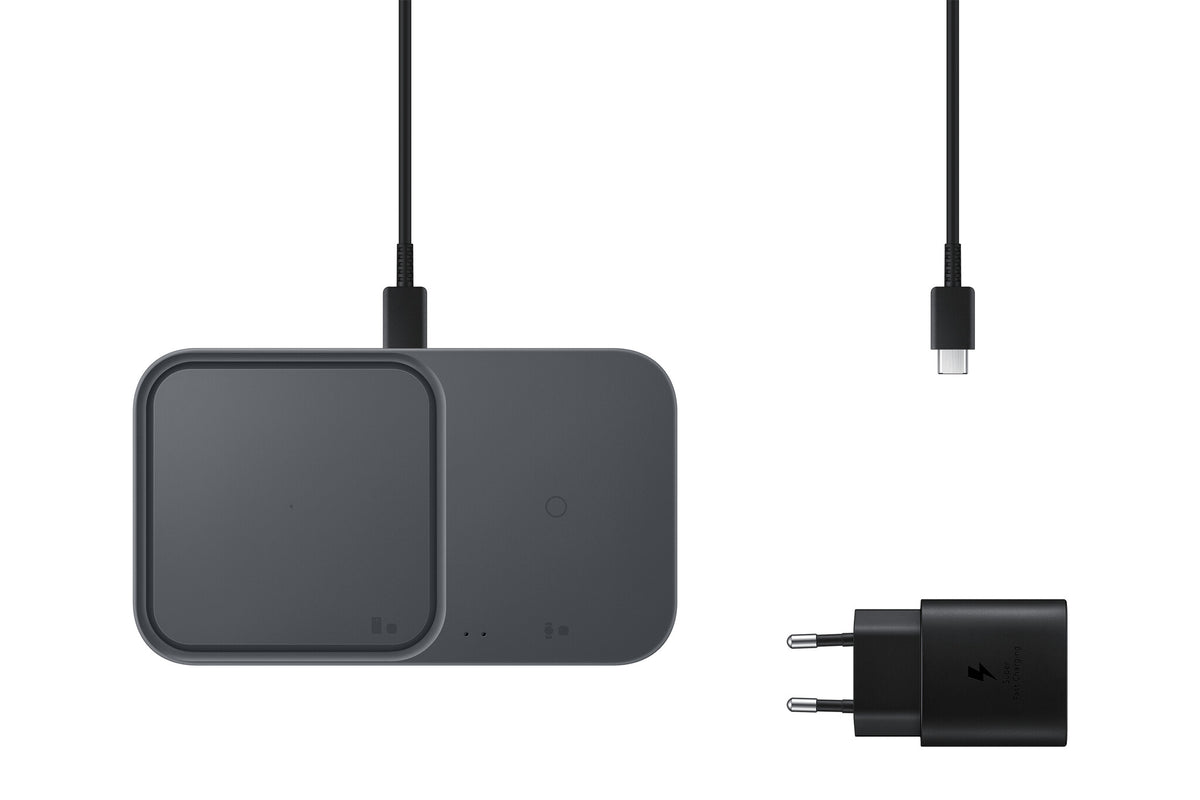 Samsung EP-P5400 Hovedtelefoner, Smartphone, SmartWatch Grå USB Trådløs opladning Indendørs
