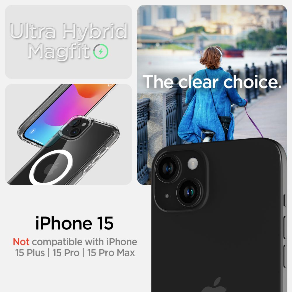 Spigen Ultra Hybrid Magsafe Iphone 15 Hvid