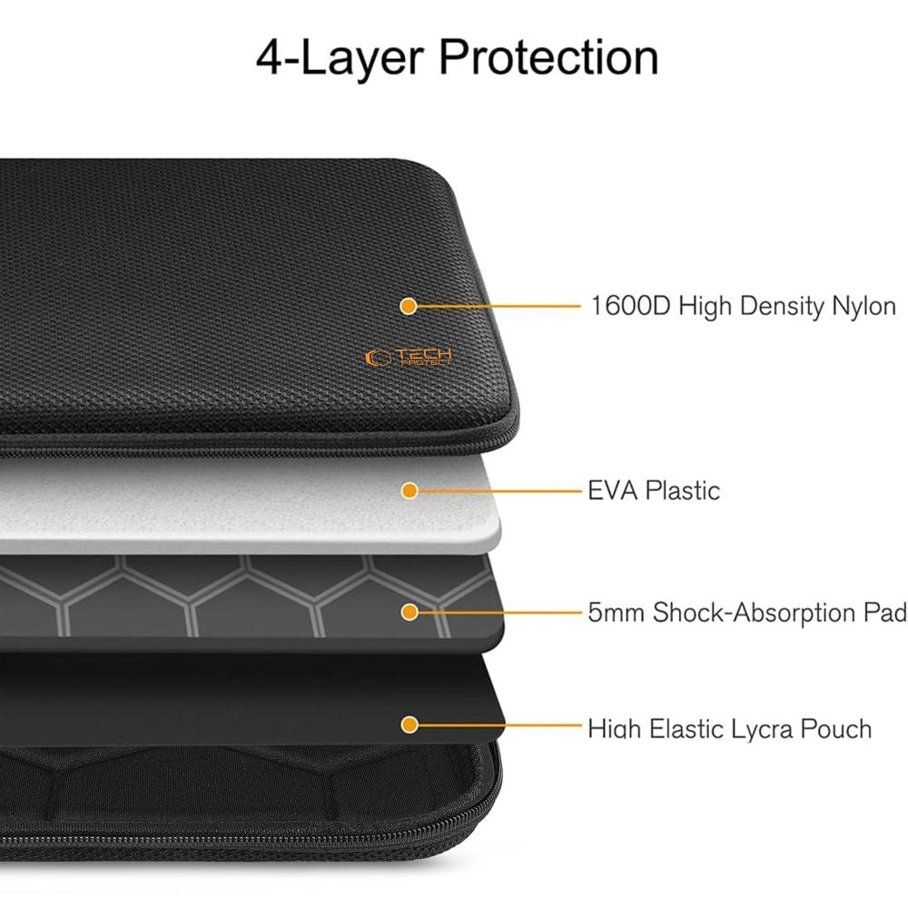 Tech Protect Hårdtække Bærbar 15 16 Sort/Orange