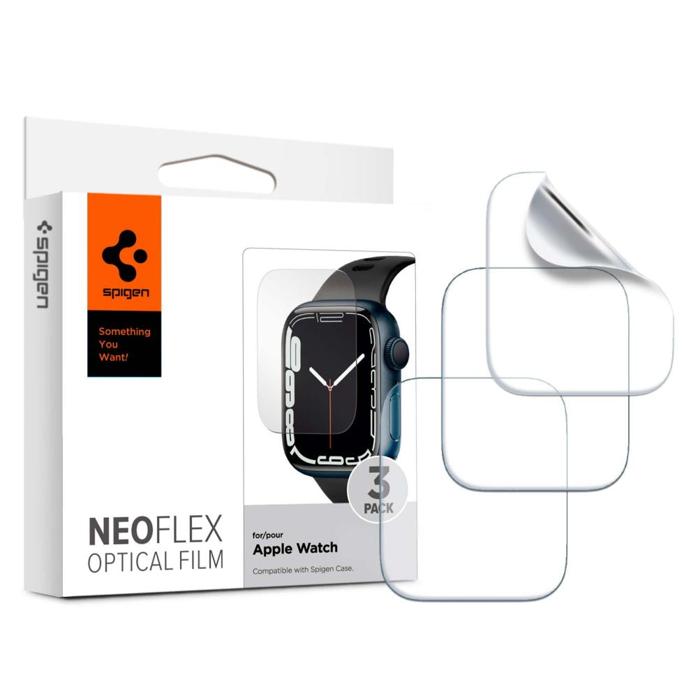 Beskyttelsesfolie Spigen Neo Flex 3 Pak Apple Watch 6 / 7 / 8 / 9 / Se 1 / 2 / 3 (40 / 41 Mm) Klar
