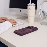 Tech Protect Magpeak Magsafe Cc Iphone 17 Pro Max / 18 Pro Max Burgundy/Clear