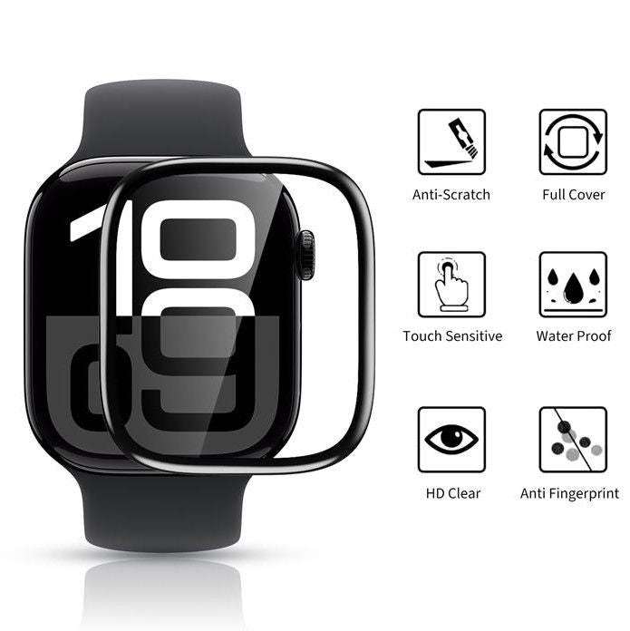 Hybridglas Glas Apple Watch 4 / 5 / 6 / Se 1 / 2 / 3 (40 Mm) Sort