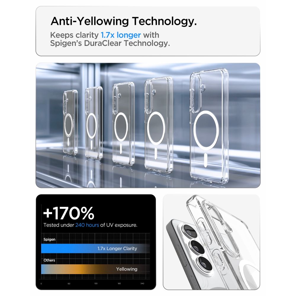 Spigen Ultra Hybrid Mag Magsafe Galaxy S26 Klar/Hvid