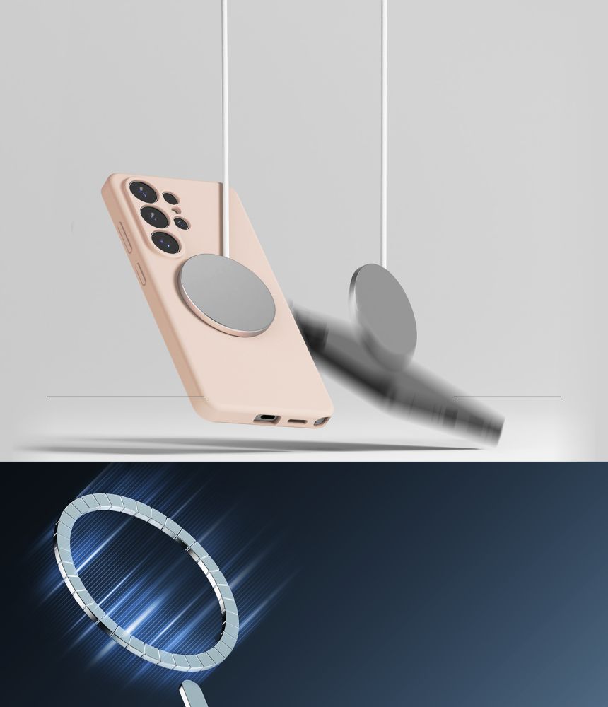 Ringke Silikone Magnetisk Magsafe Galaxy S26 Ultra Rosa Sand