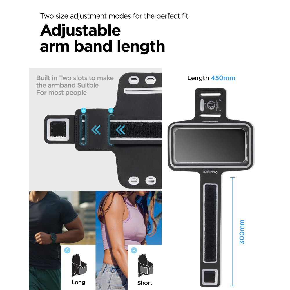 Spigen A703 Dynamic Shield Armbånd Sort