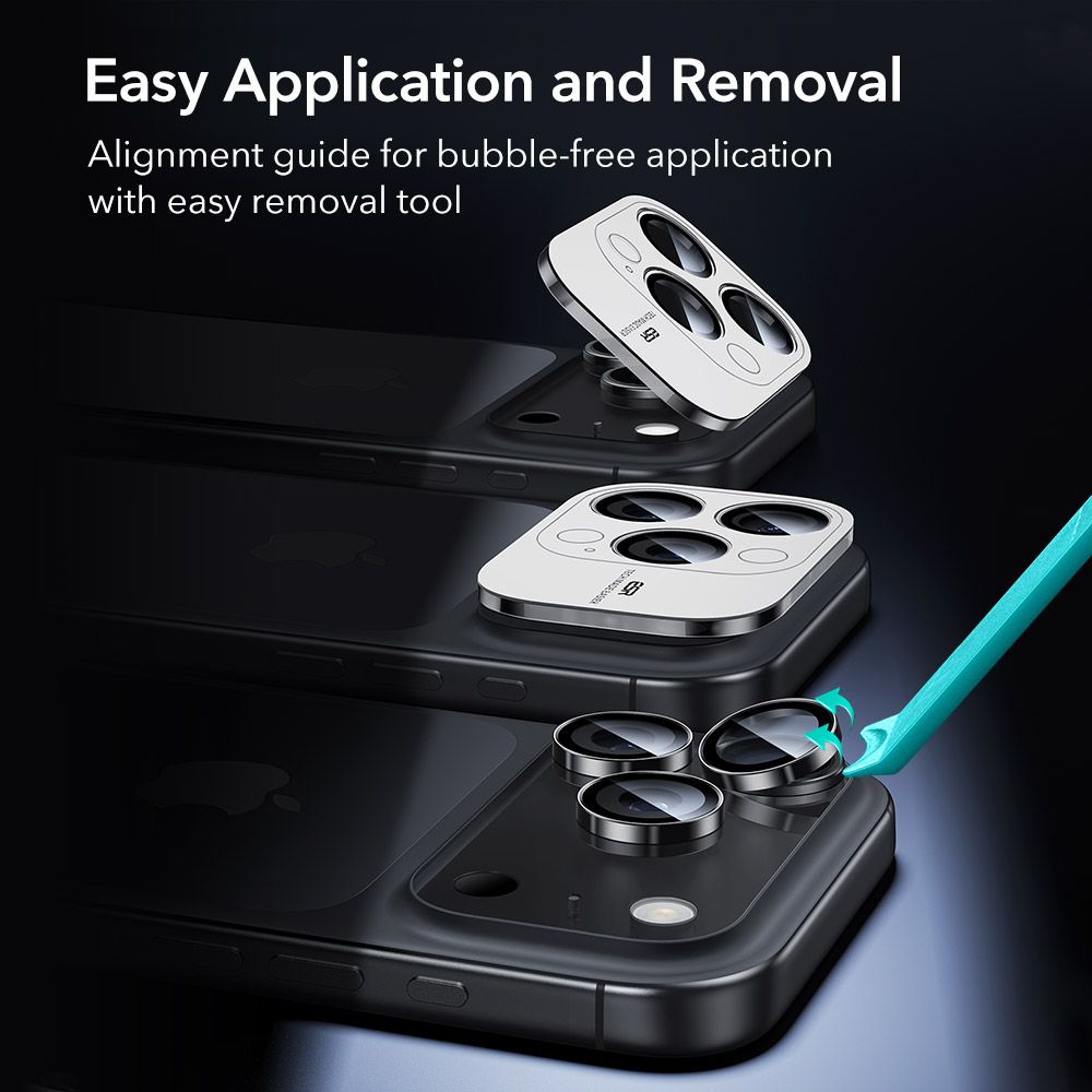 Kamera Beskyttelse Na Aparat Esr Armorite Camera Protector Iphone 14 Pro / Pro Max / 15 Pro / Max / 16 Pro / Max / 17 Pro / Max Black