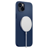 Spigen Silikone Fit Mag Magsafe Iphone 14 Plus / 15 Plus Navy Blå