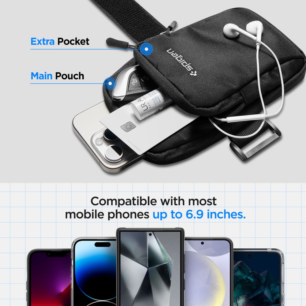 Spigen A702 Dynamic Shield Armbånd Sort