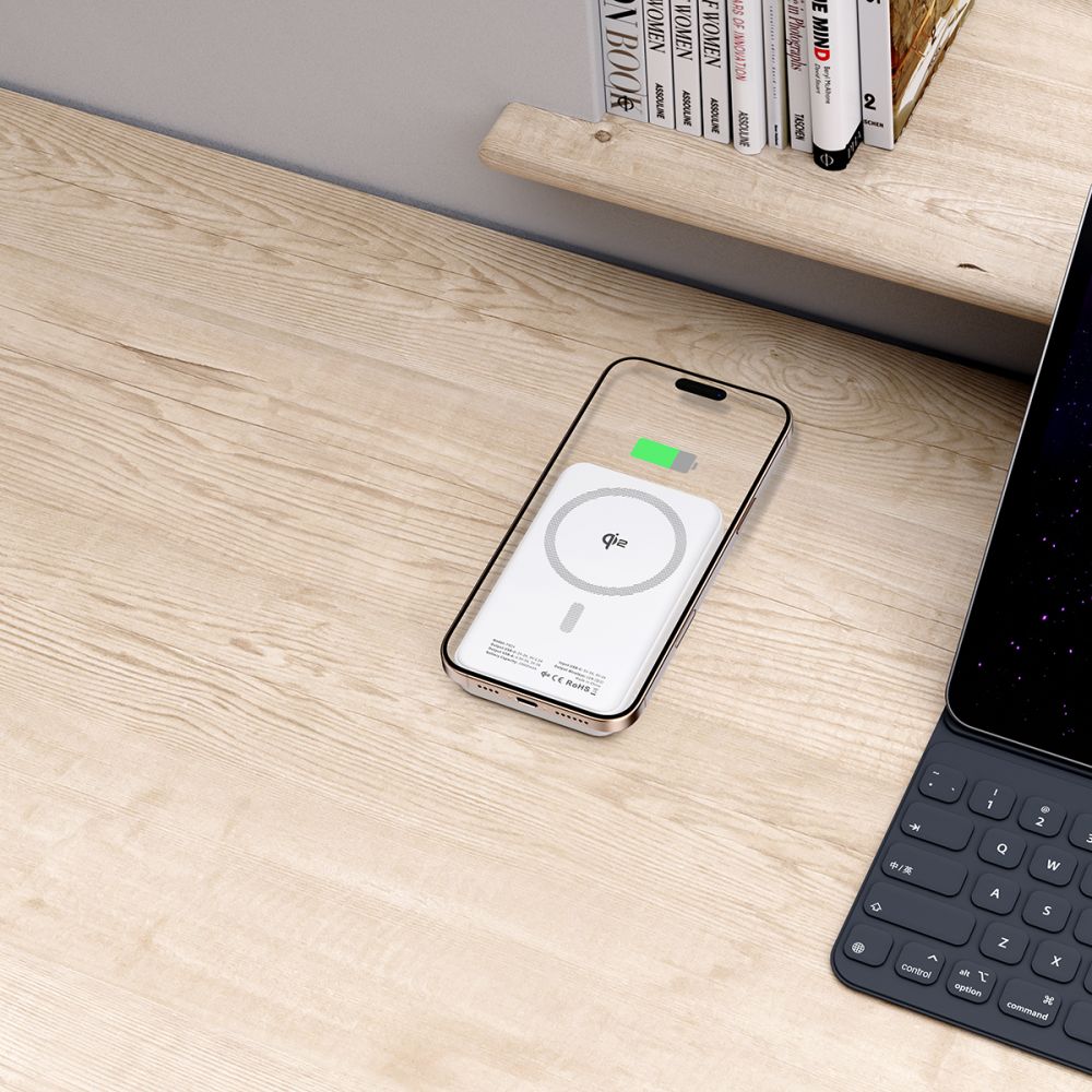 Tech Protect Pb24 Lifemag Qi2 Magsafe Powerbank 10000 M Ah Hvid