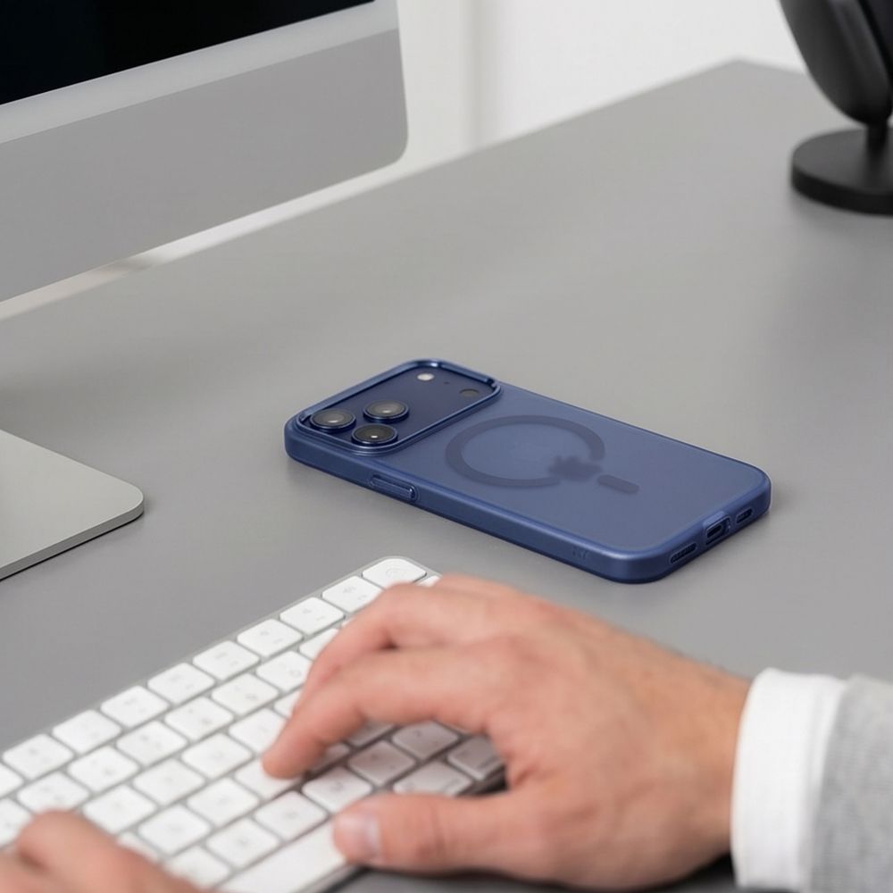 Tech Protect Magzero Magsafe Iphone 17 Pro Max / 18 Pro Max Mat Dyb Blå