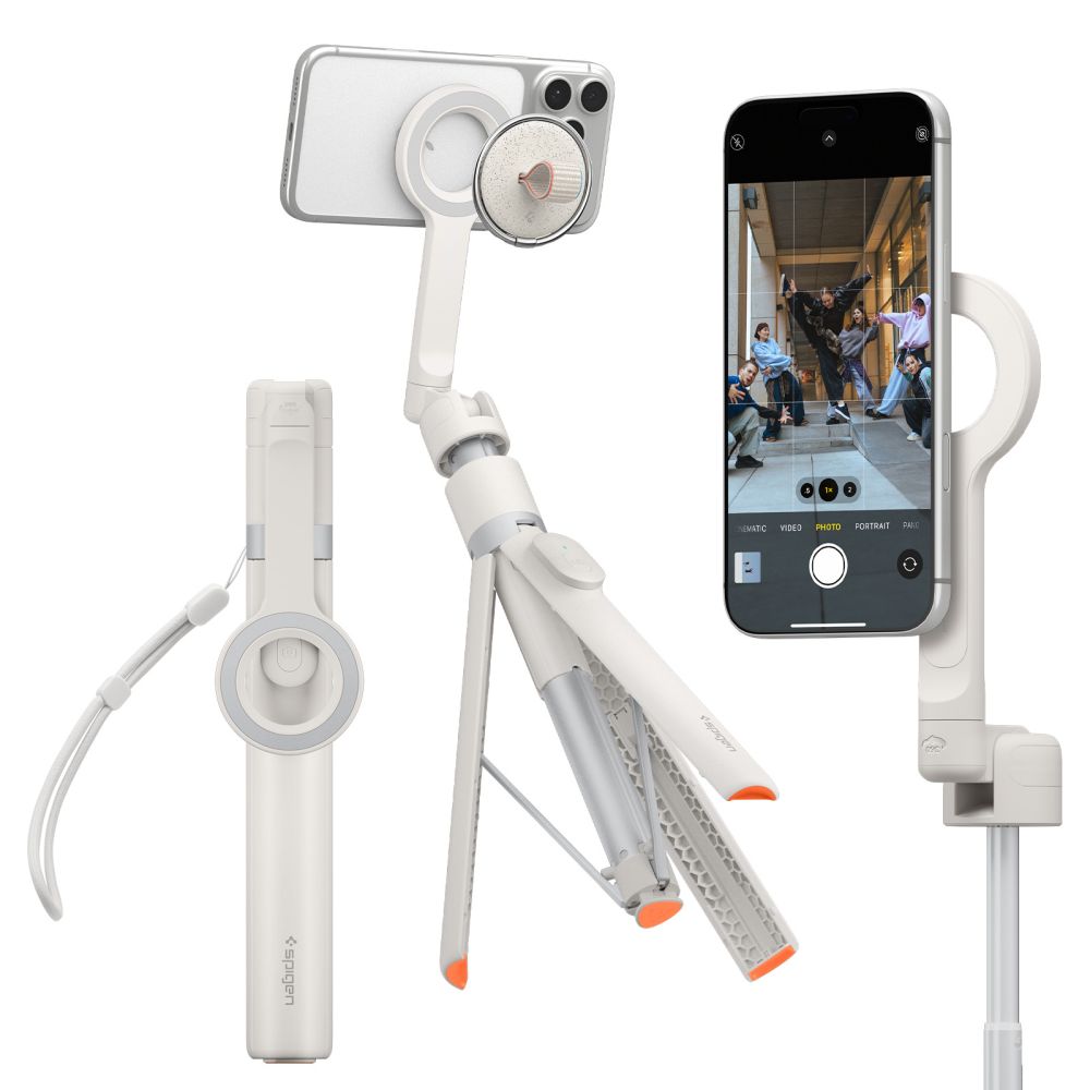 Spigen S582 W Bluetooth Selfie Stick Stativ Dune Beige