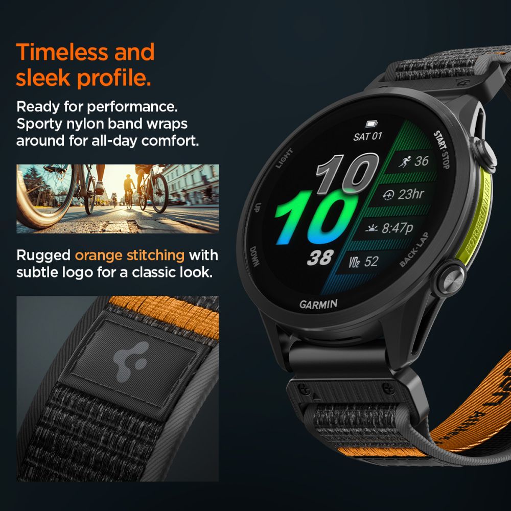 Spigen Athlex Air Garmin Quickfit 22 Mm Active Sort/Orange