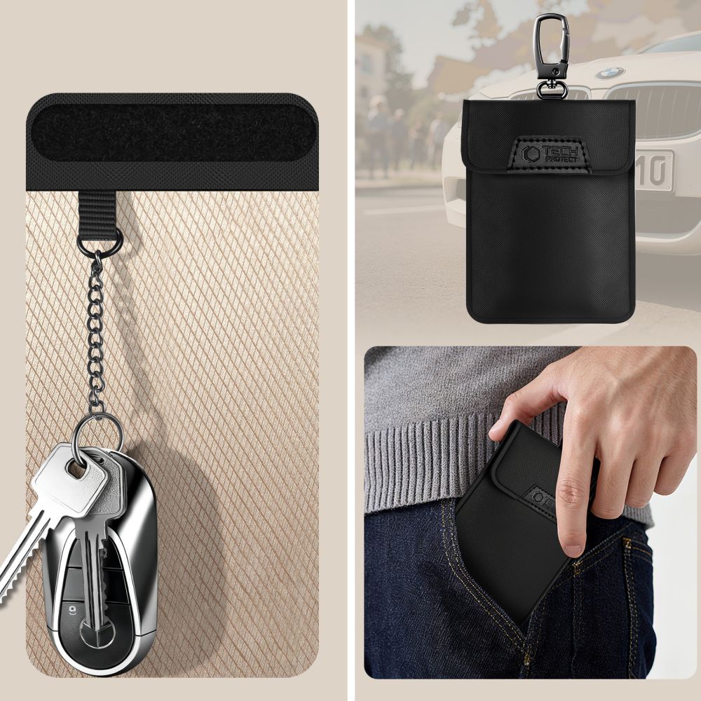 Tech Protect Klr400 Etui Nøglefri Rfid Signalblokker Sort/Sort