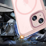 Tech Protect Magmat Magsafe Iphone 15 Pink/Klar