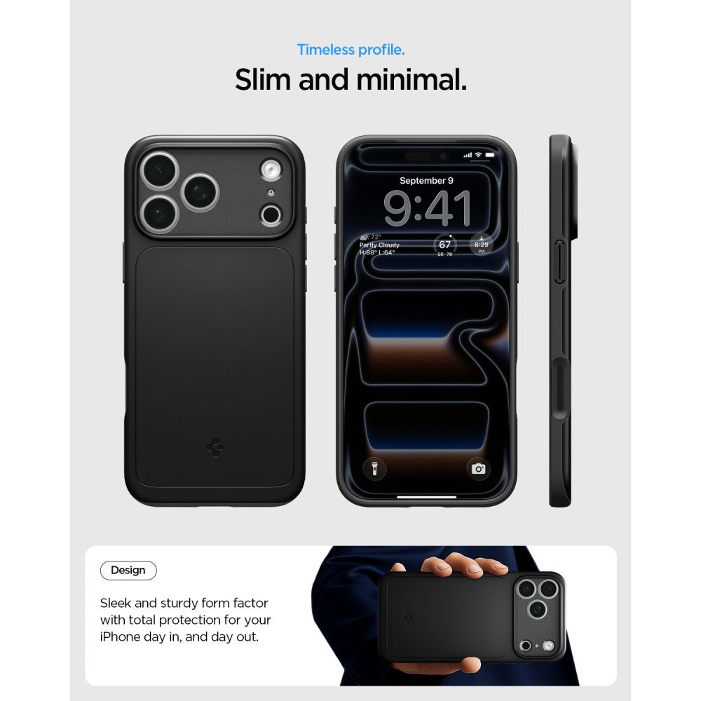Spigen Thin Fit Magsafe Iphone 17 Pro / 18 Pro Sort