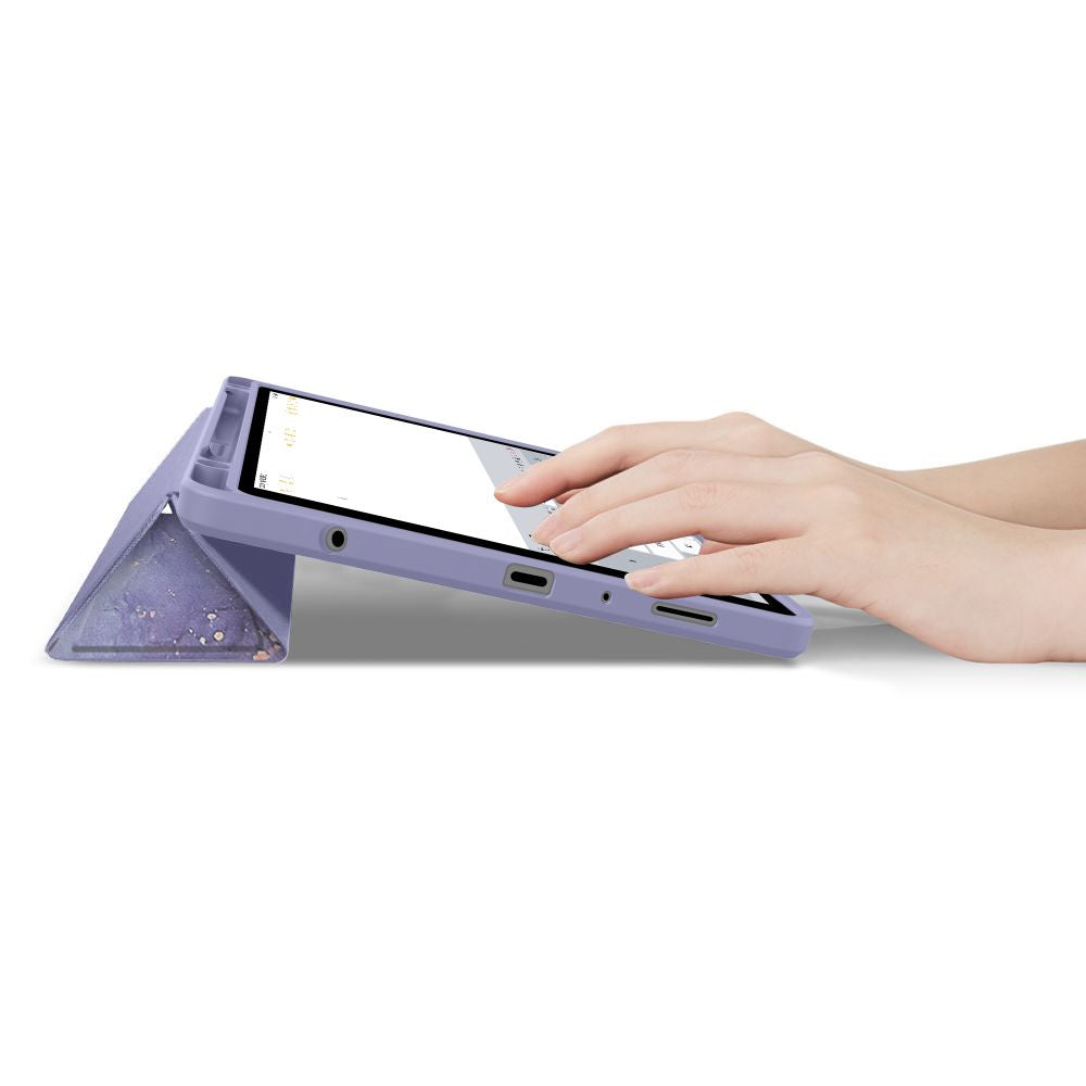 Tech Protect Sc Hybrid Pen Til Galaxy Tab A9 / A11 8.7 X110 / X115 / X133 / X135 Violet Marmor