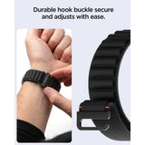 Spigen Wbf1 Band Til Samsung Galaxy Watch 8 / 9 / Classic (40 / 44 / 46 Mm) Sort