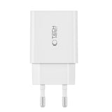 Tech Protect Nc30 W 2 Port Netværksopladder Pd 30 W / Qc3.0 Sort