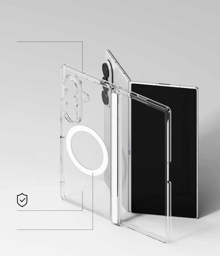 Ringke Fusion Flap Magnetisk Magsafe Galaxy Z Fold 8 Ultra Clear