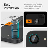 Kamera Beskyttelse Spigen Optik Pro Glas.Tr ”Ez Fit” Camera Protector 2 Pack Iphone 16 E / 17 E Sort