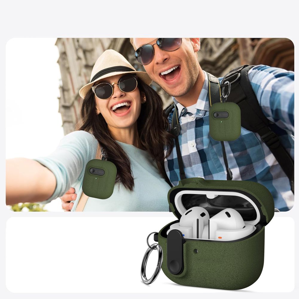 Tech Protect Slim Hook Samsung Galaxy Buds 3 / 3 Fe / 3 Pro Olivegrøn
