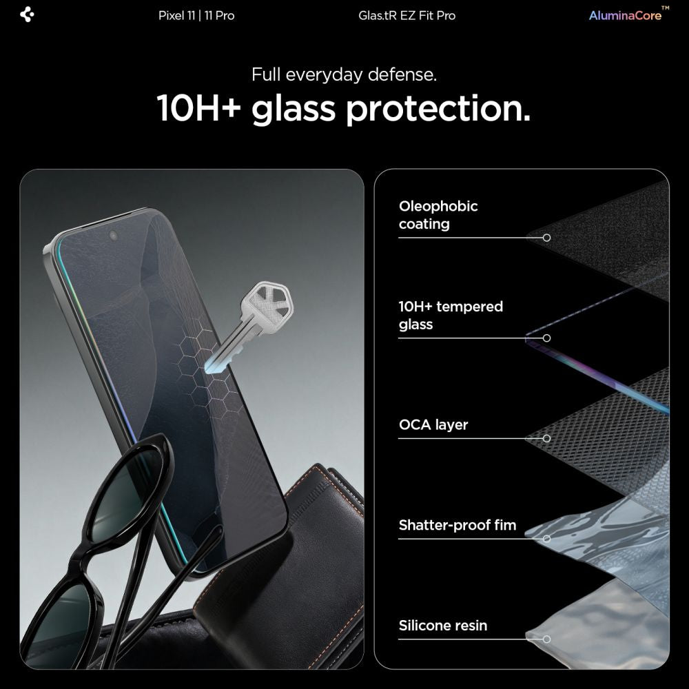Hærdet Glas Spigen Glas.Tr Ez Fit Pro Ac 2 Pack Google Pixel 11/11 Pro Clear