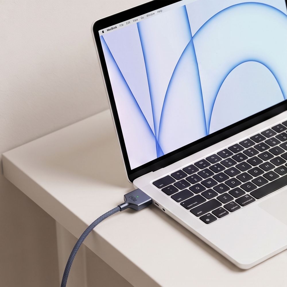 Tech Protect Mmc01 Ultraboost Magnetisk Macbook Kabel Usb C Til Magsafe 3 140 W 300 Cm Midnatsblå