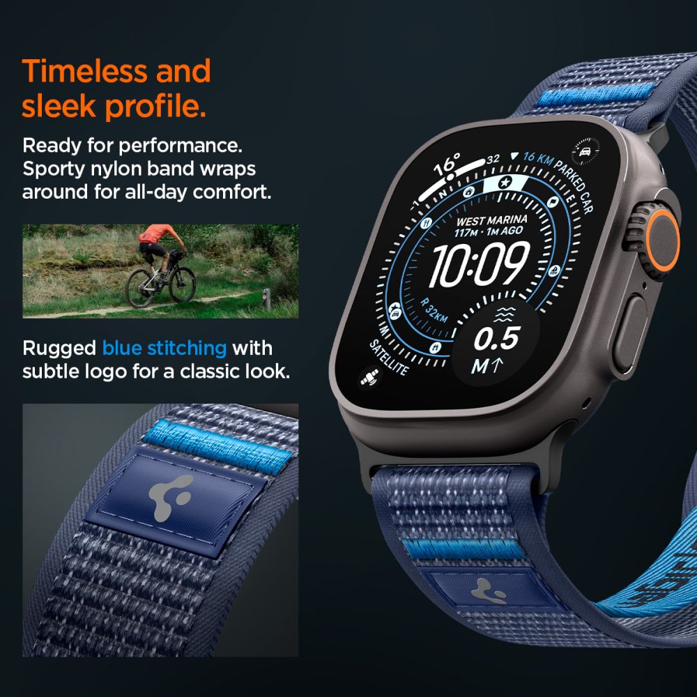 Spigen Athlex Air 2 Apple Watch 8 / 9 / 10 / 11 / 12 / Se / Ultra (44 / 45 / 46 / 49 Mm) Active Marineblå