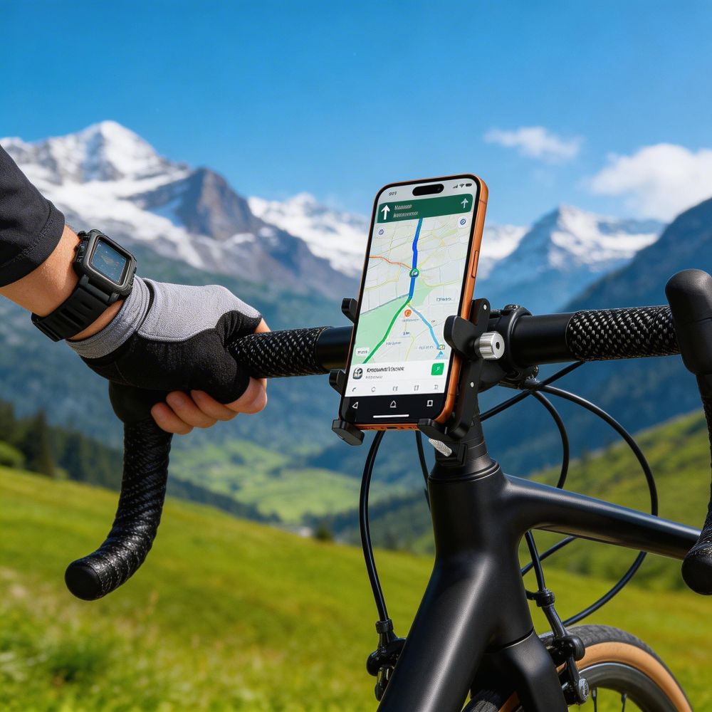 Tech Protect V5 Universal Cykelbefestigning Til Styre Og Fremstænd, Sort