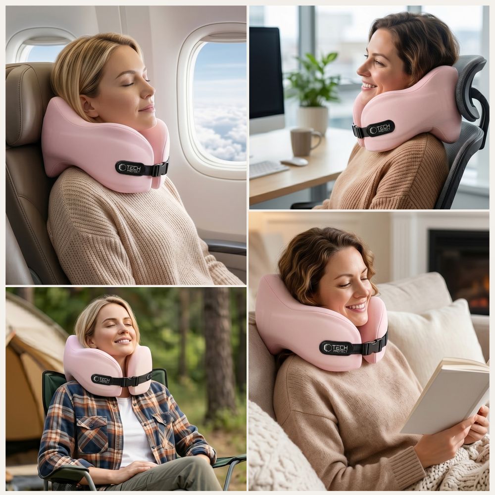 Tech Protect Comfortrest Rejsehalspude Pink