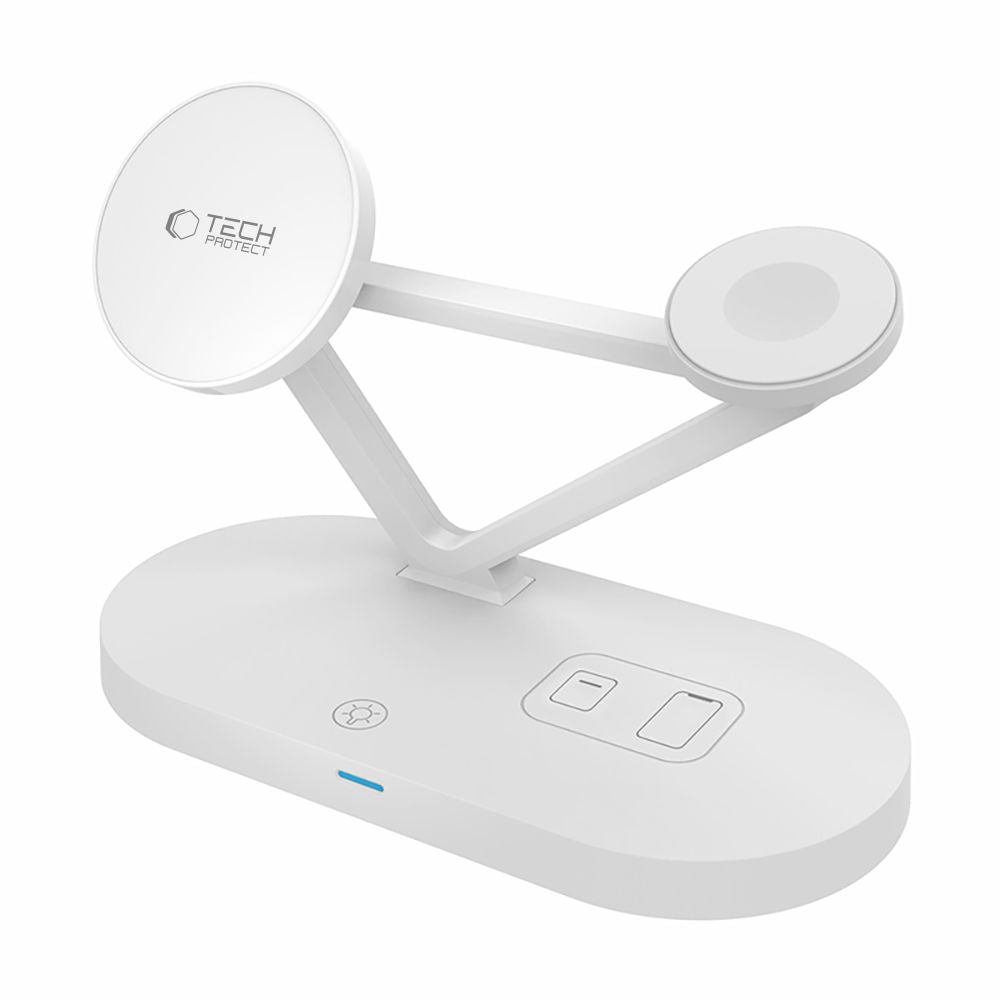 Tech Protect Qi15 W A41 3 I 1 Magnetisk Magsafe Trådløs Oplader Hvid