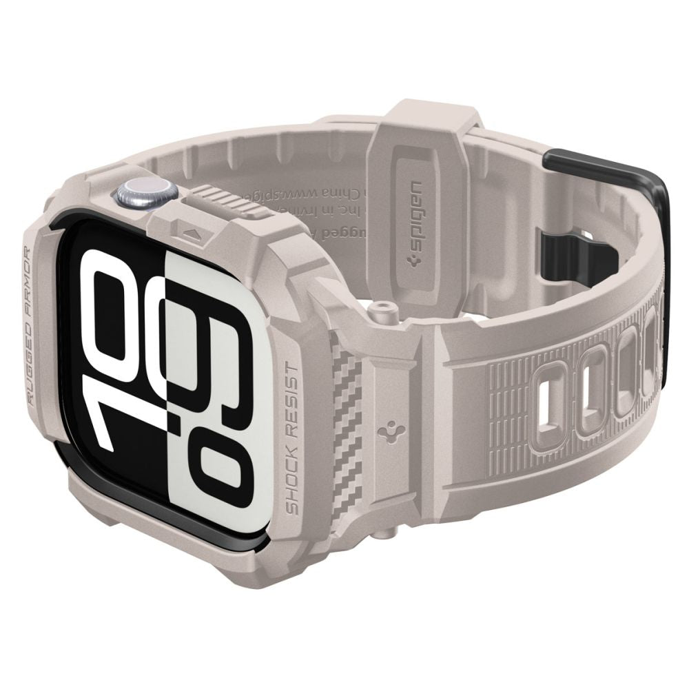 Spigen Rugged Armor ”Pro” V2 Apple Watch 10/11 (46 Mm) Dune Beige