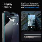 Hærdet Glas Spigen Glas.Tr ”Ez Fit” 2 Pack Iphone 15 Pro Clear
