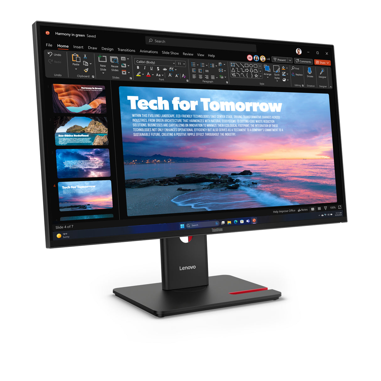 Lenovo ThinkVision 27 IPS 2560 x 1440 (2K) HDMI DisplayPort USB-C 120Hz