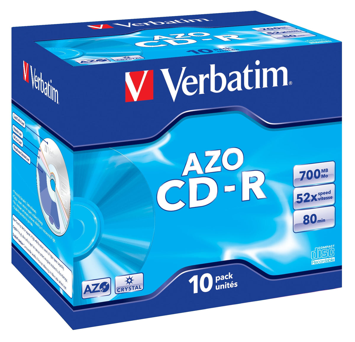 Verbatim AZO Crystal 10x CD-R 700MB