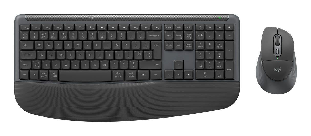 Logitech Signature Comfort Plus Combo MK880 tastatur Mus inkluderet Universel RF trådløs + Bluetooth QWERTY Dansk, Norsk, Svensk, Finsk Grafit