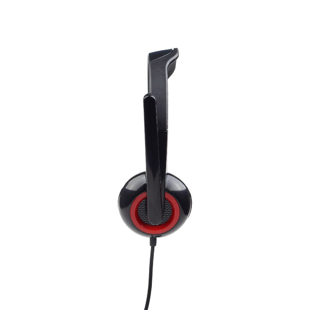 Gembird MHS-002 hovedtelefoner/headset Ledningsført Opkald/musik Sort, Rød