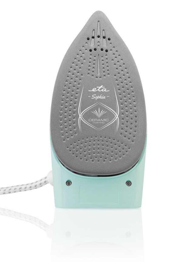 Eta Sophia Dampstrygejern Keramisk strygesål 1100 W Turkis, Hvid