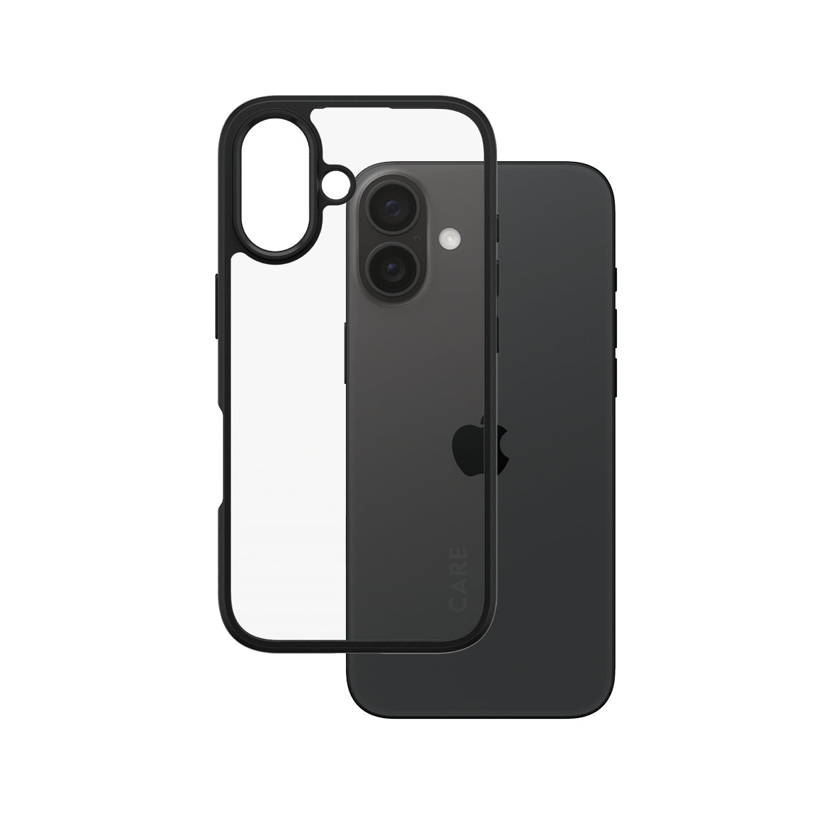 PanzerGlass CARE by ® Flagship Case Transparent Urban Combat m. Sort Ramme iPhone 16