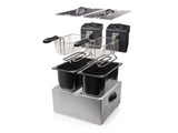 Tristar FR-6937 frituregryde Dobbelt 6 L Enkeltstående 3600 W Sort, Rustfrit stål