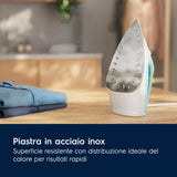 Electrolux E5SI2-2AM Dampstrygejern Rustfri strygesål 2200 W Turkisfarve, Hvid