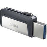 SanDisk Ultra Dual Drive USB Type-C USB-nøgle 128 GB USB Type-A / USB Type-C 3.2 Gen 1 (3.1 Gen 1) Sort, Sølv