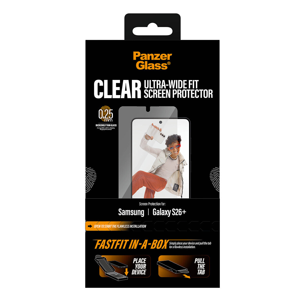 PanzerGlass ® Skærmbeskyttelse Samsung Galaxy S26+ | Ultra-Wide Fit m. Fastfit in-a-box