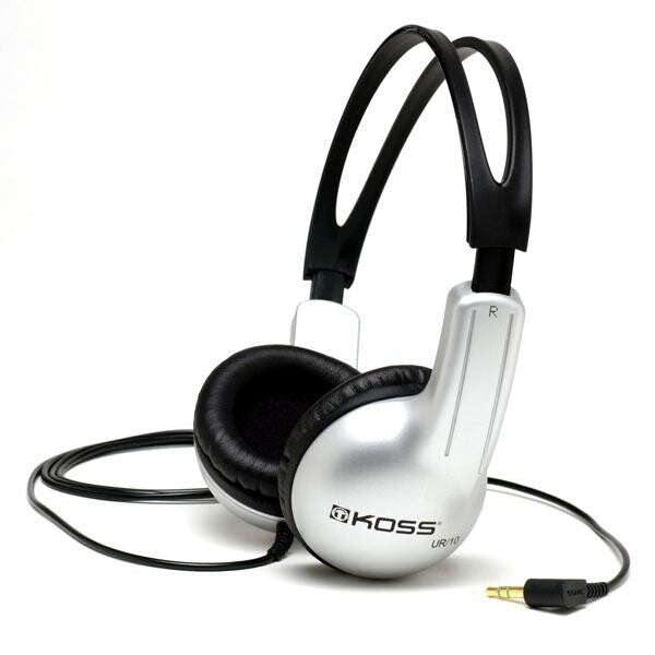 Koss UR/10 Hovedtelefoner Ledningsført Headset Musik Sort, Sølv