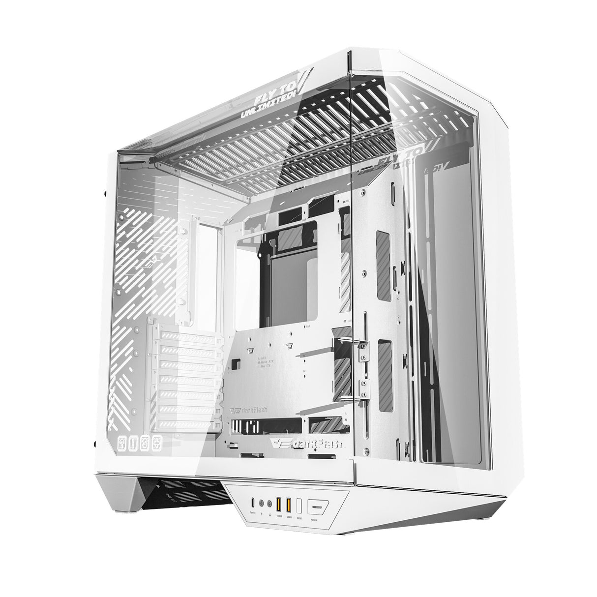darkFlash DY470 Full Tower Hvid