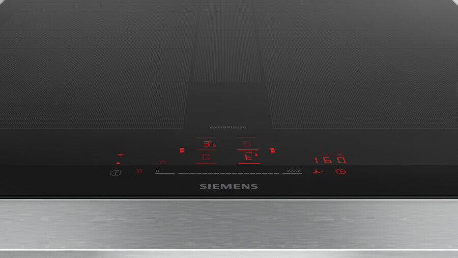 Siemens iQ700 EX675HYC1M kogeplade Sort, Rustfrit stål Indbygget 60 cm Zone induktionskogeplade 4 zone(s)