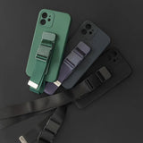 Rope Case Silicone Lanyard Cover Purse Lanyard Strap til Xiaomi Redmi 10 Black