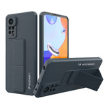 Wozinsky Kickstand Case silikone kasse med stativ Xiaomi Redmi Note 11 Pro marineblå