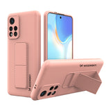 Wozinsky Kickstand Case silikonhylster med stativ Xiaomi Poco M4 Pro 5G pink