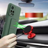 Wozinsky Kickstand Case silikone kasse med stativ Xiaomi Redmi 10 case marineblå